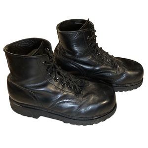 Vibram Sole - Steel Toe Unisex Short Combat Boots